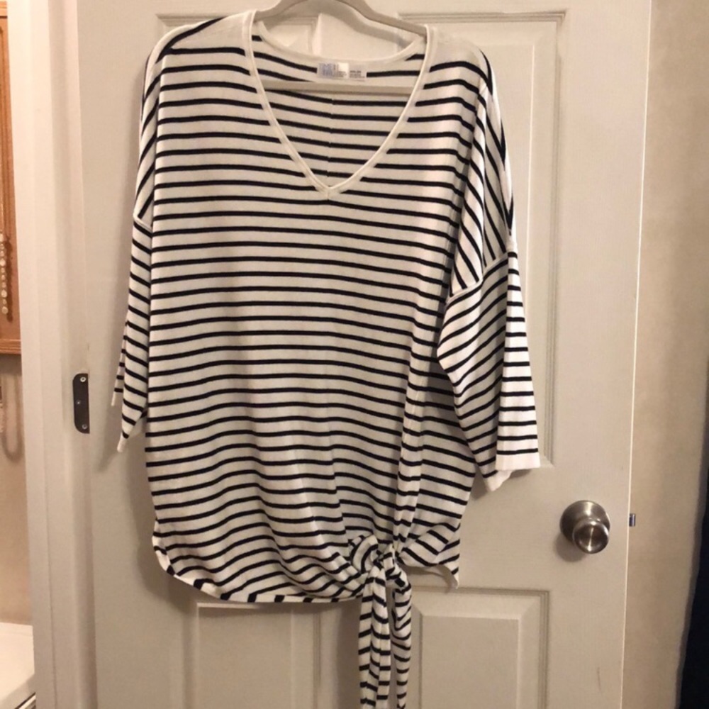 Black and White Striped Sweater